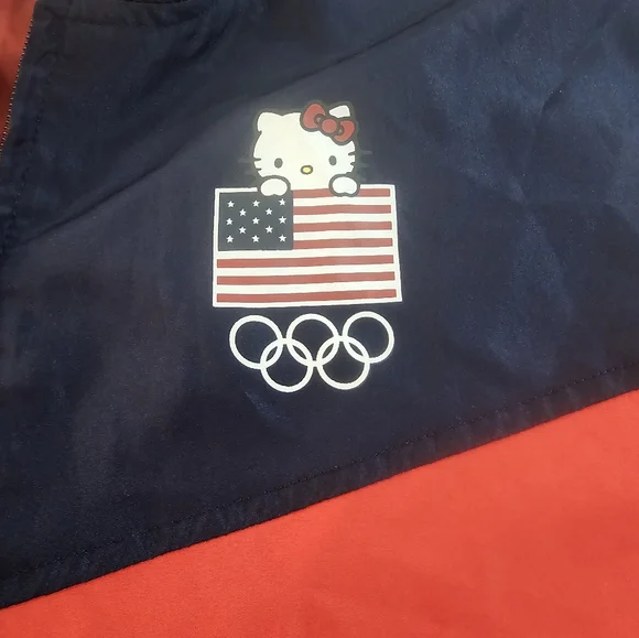 Team USA x Hello Kitty Olympic Windbreaker Size 7/8 - Picture 3 of 7